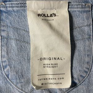 Rollas, vintage high rise straight leg jeans